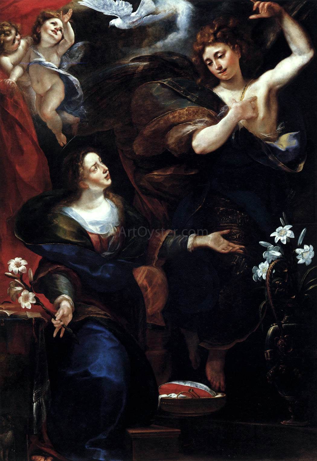 Giulio Cesare Procaccini The Annunciation - Canvas Print