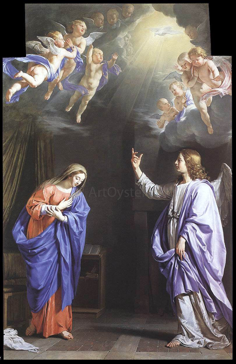 Philippe De Champaigne The Annunciation - Canvas Print