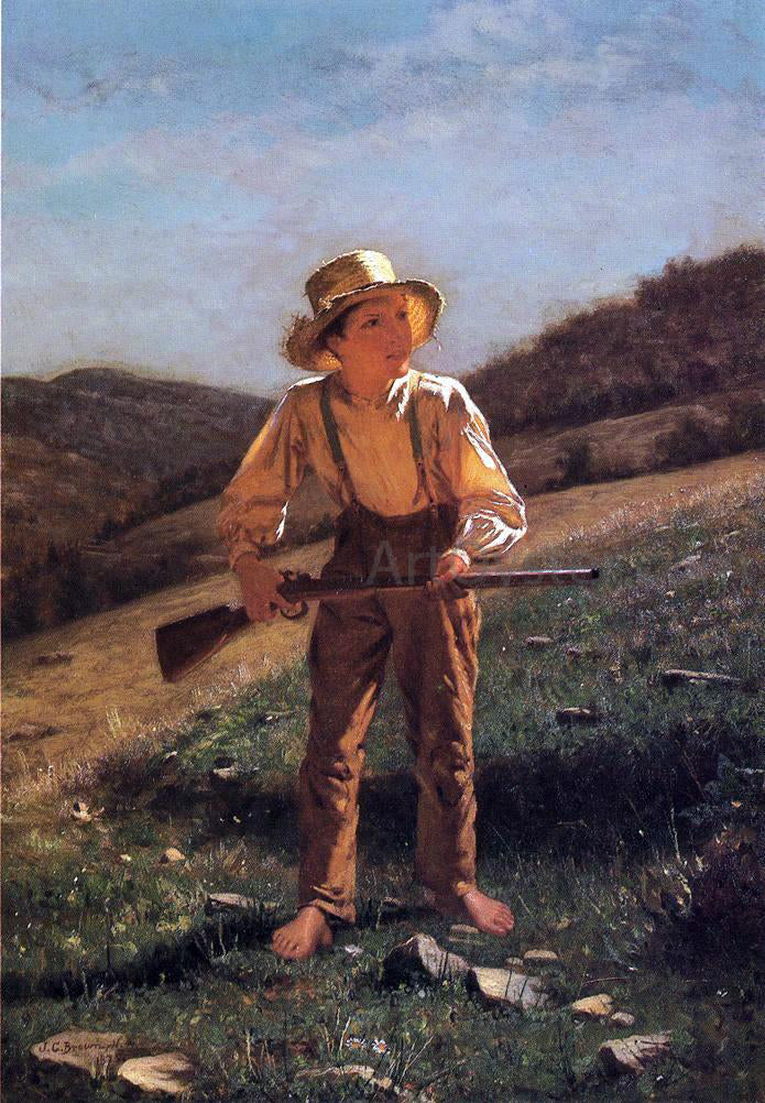 John George Brown The Anxious Moment - Canvas Print