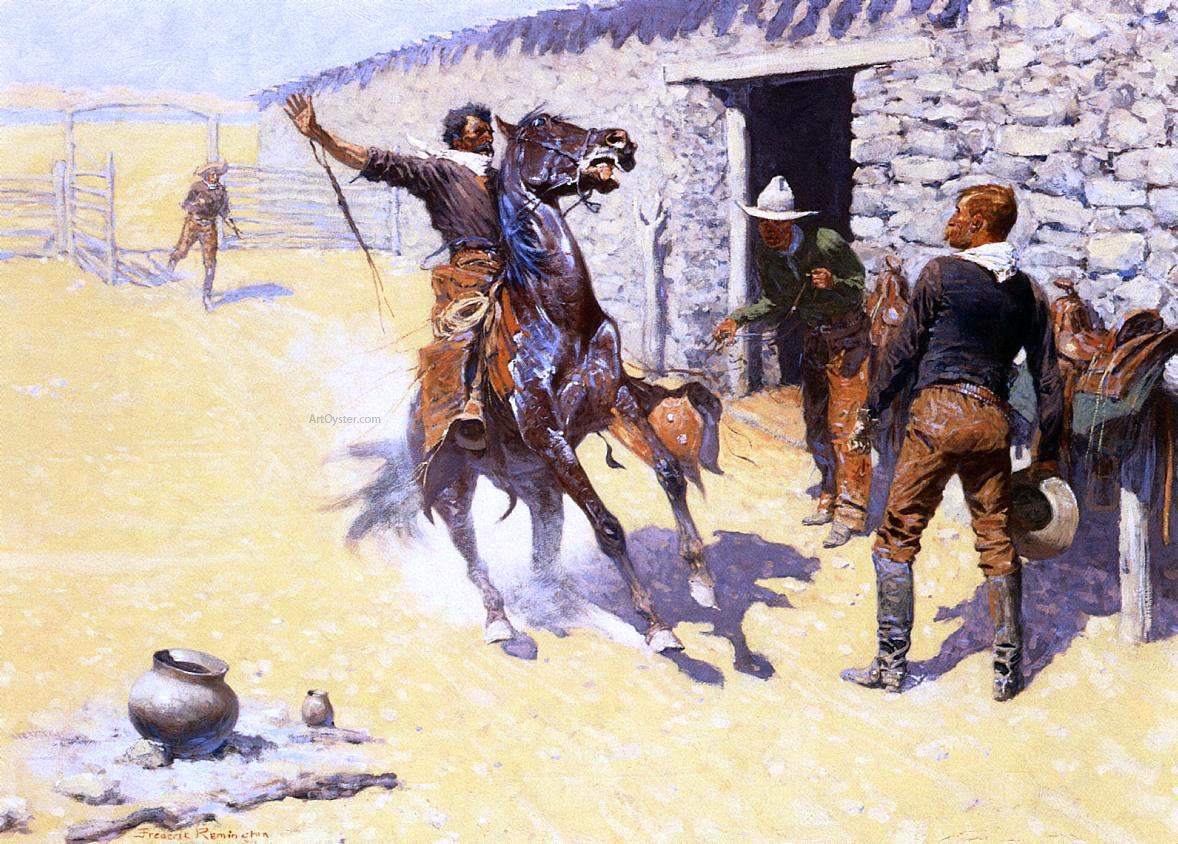 Frederic Remington The Apaches! - Canvas Print
