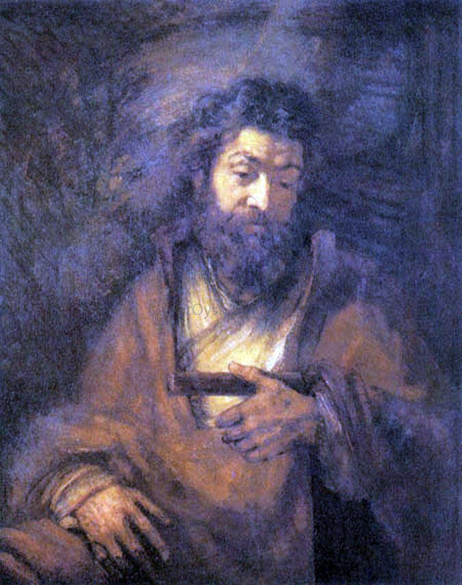 Rembrandt Van Rijn The Apostle Simon - Canvas Print