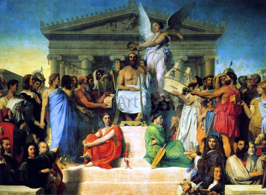 Jean-Auguste-Dominique Ingres The Apotheosis of Homer - Canvas Print