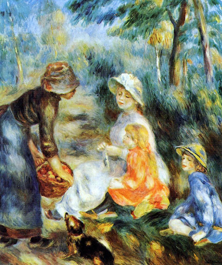 Pierre Auguste Renoir An Apple Seller - Canvas Print