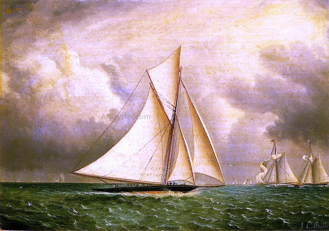 James E Buttersworth The Approaching Storm - Canvas Print