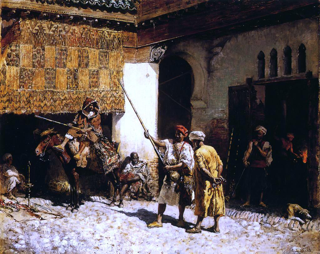 Edwin Lord Weeks The Arab Gunsmith - Canvas Print