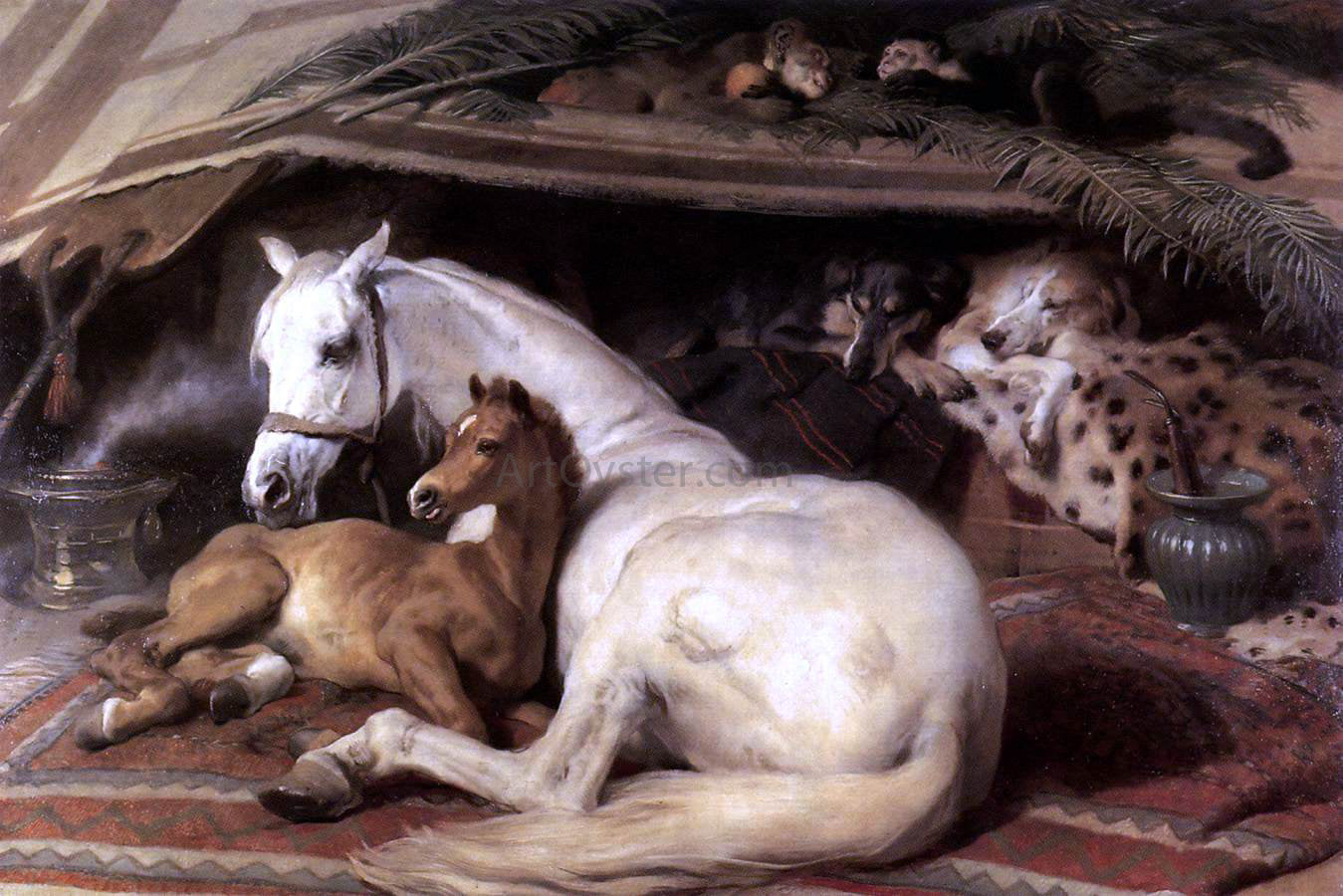 Sir Edwin Henry Landseer The Arab Tent - Canvas Print