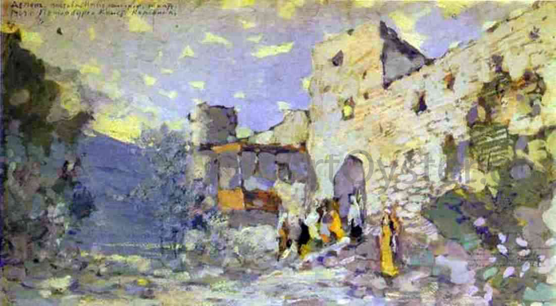 Constantin Alexeevich Korovin The Aragva Bank - Canvas Print