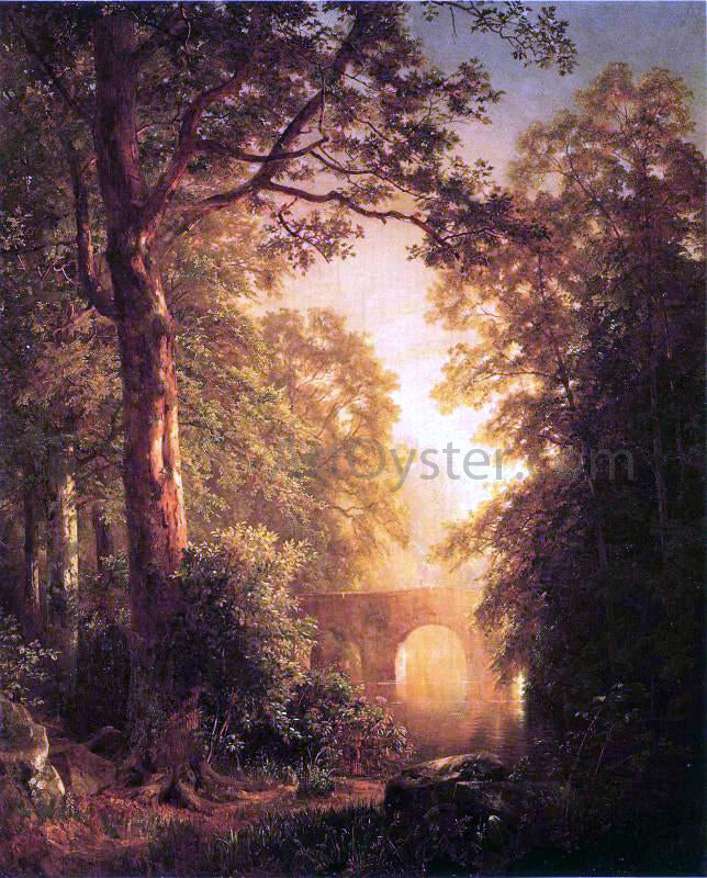 William Trost Richards The Arched Bridge - Canvas Print