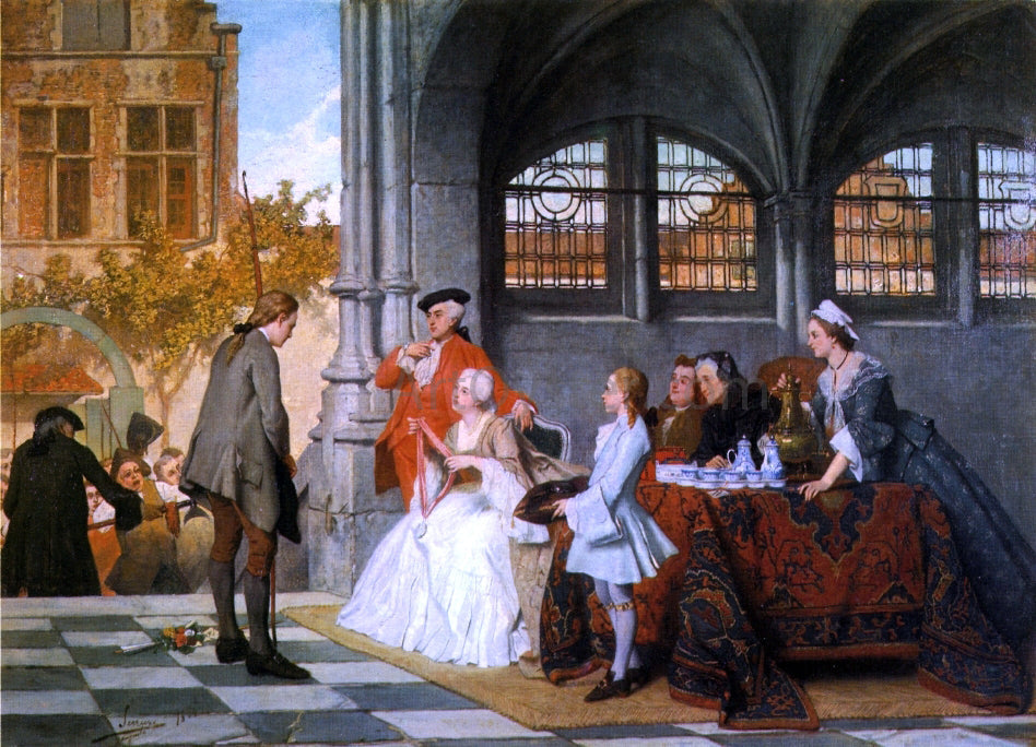 Auguste Serrure The Archer's Prize - Canvas Print