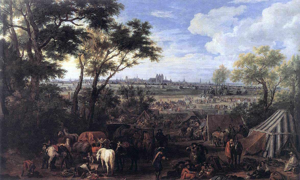 Adam Frans Van Der Meulen The Army of Louis XIV in Front of Tournai in 1667 - Canvas Print
