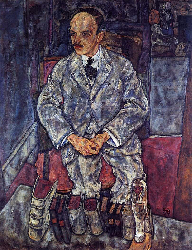 Egon Schiele The Art Dealer Guido Arnot - Canvas Print