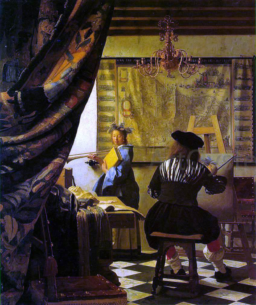 Johannes Vermeer The Art of Painting - Canvas Print