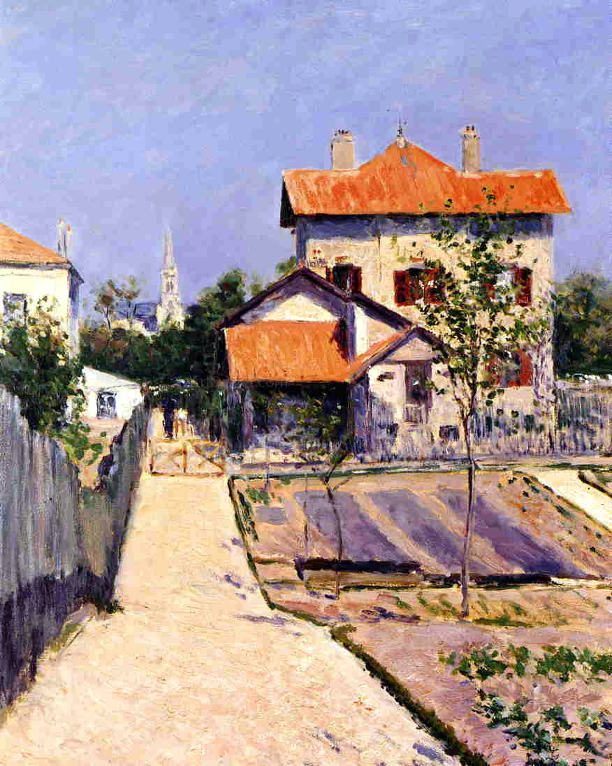Gustave Caillebotte The Artist's House at Petit Gennevilliers - Canvas Print