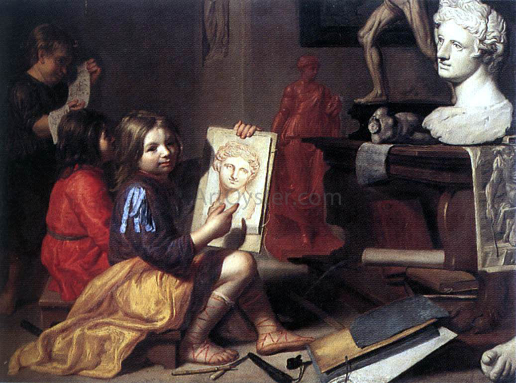 The Elder Jacob Van Oost The Artist's Studio - Canvas Print