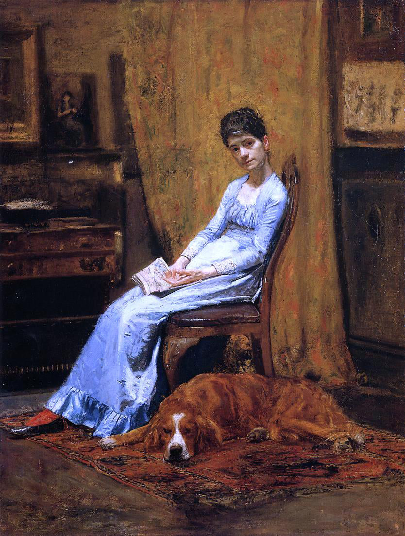 Thomas Eakins The Artist's Wife and His Setter Dog - Canvas Print