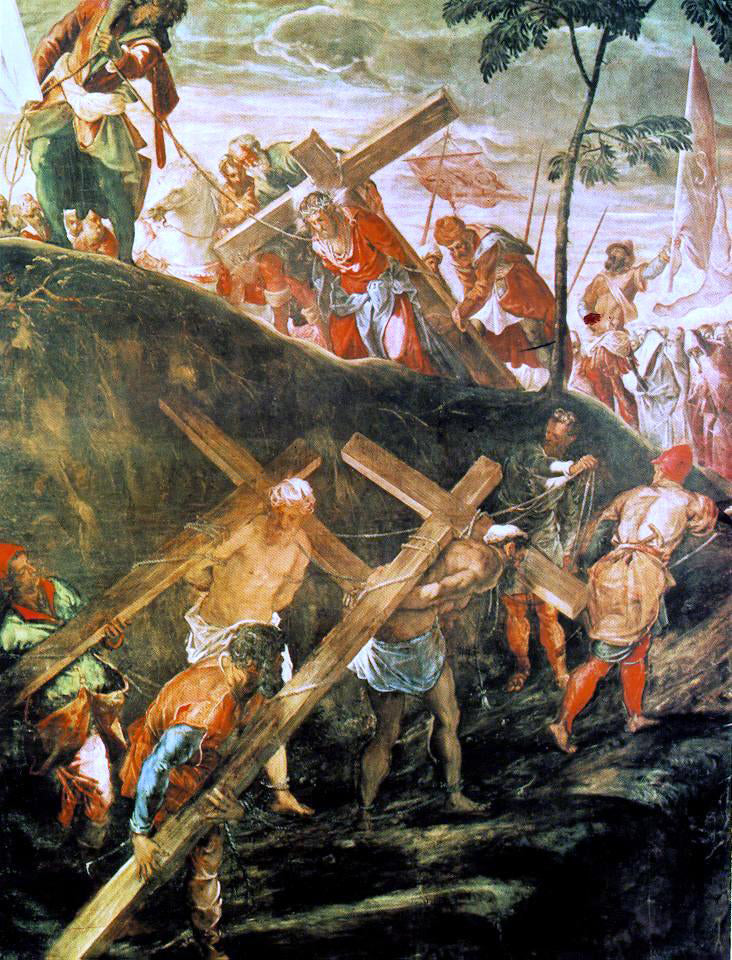 Jacopo Robusti Tintoretto The Ascent to Calvary - Canvas Print
