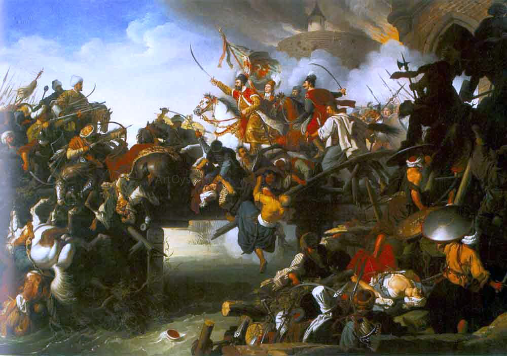 Johann Peter Krafft The Attack of Zrinyi - Canvas Print