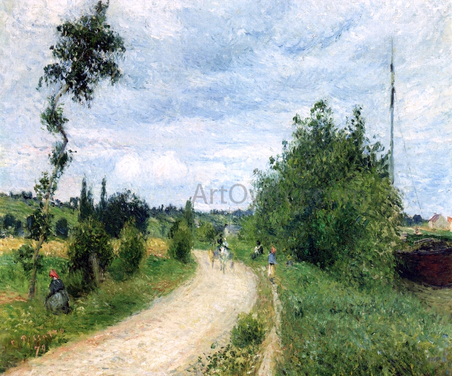 Camille Pissarro The Auvers Road, Pontoise - Canvas Print