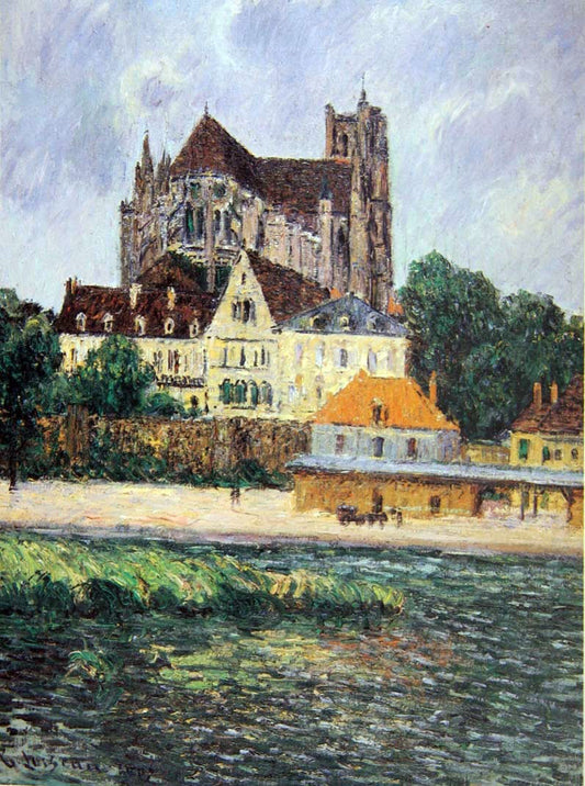 Gustave Loiseau The Auxerre Xathedral - Canvas Print