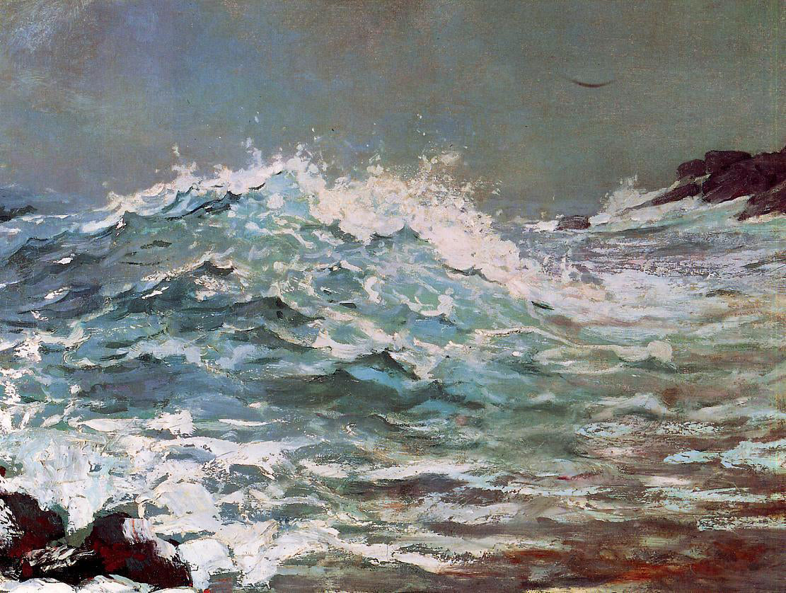 Winslow Homer The Backrush - Canvas Print