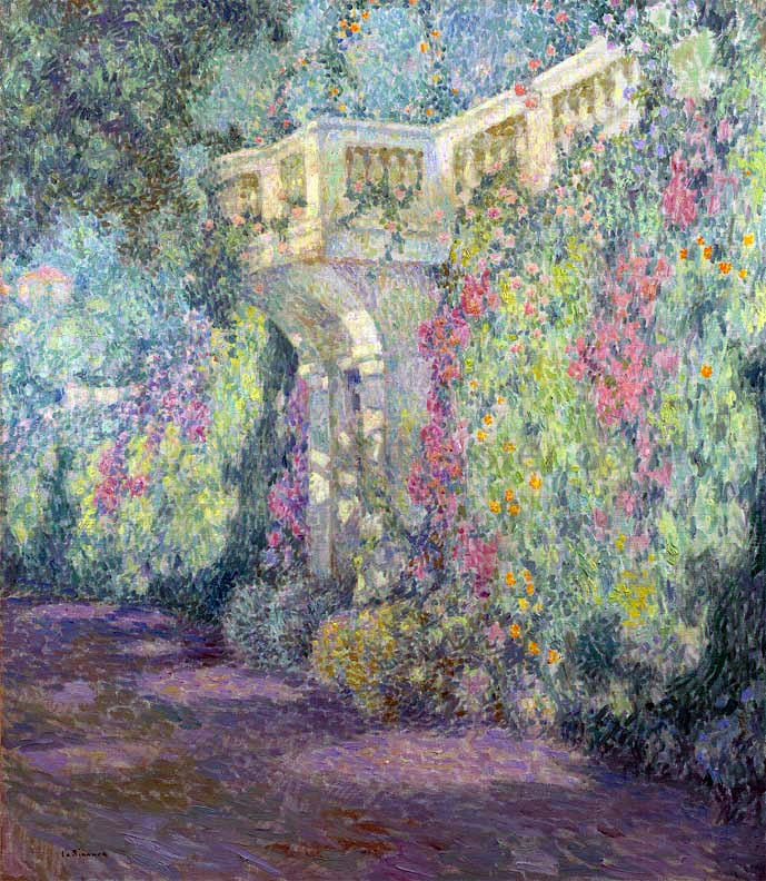 Henri Le Sidaner A Balustrade - Canvas Print