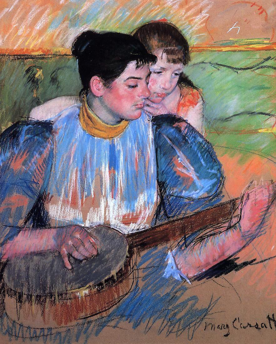 Mary Cassatt A Banjo Lesson - Canvas Print