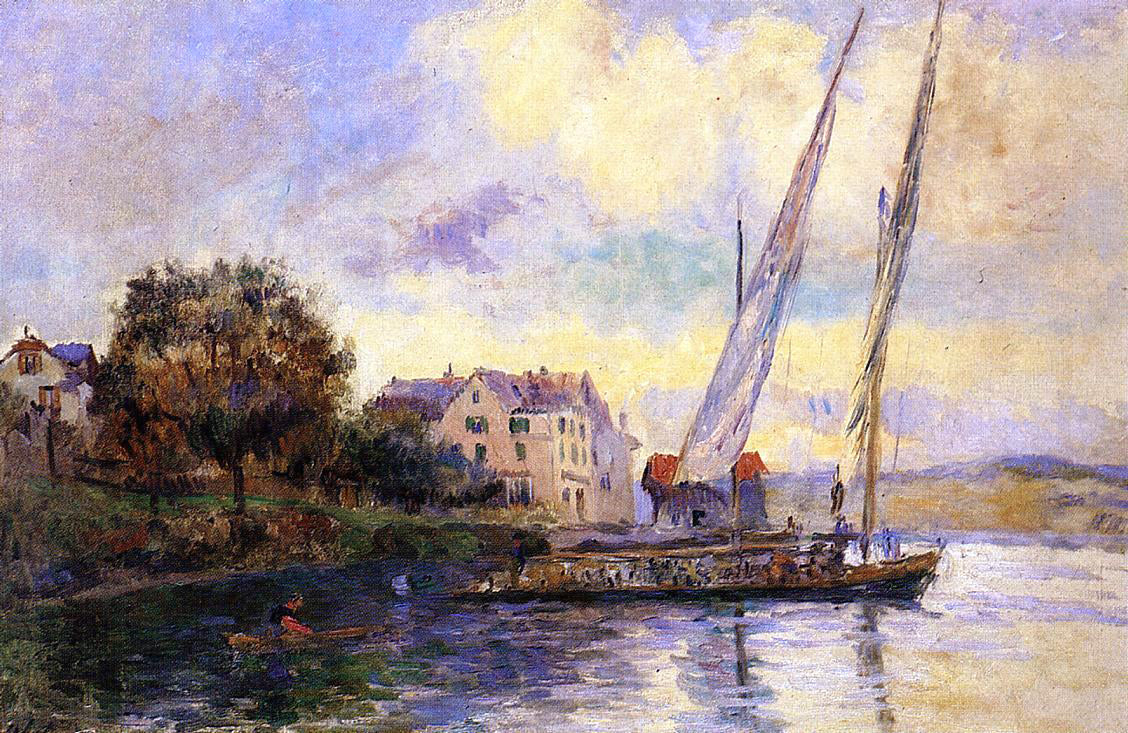 Albert Lebourg The Banks of Lake Geneva, St. Gingolph - Canvas Print