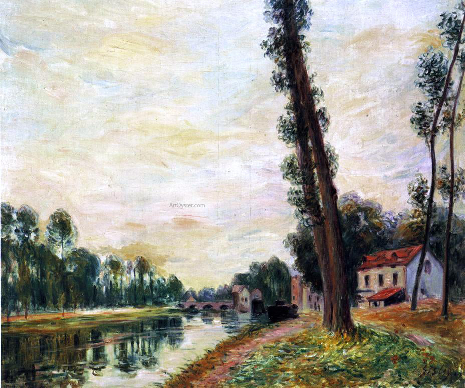 Alfred Sisley The Banks of the Loing - Canvas Print