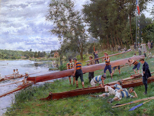 Ferdinand Joseph Guildry The Banks of the Marne - Canvas Print