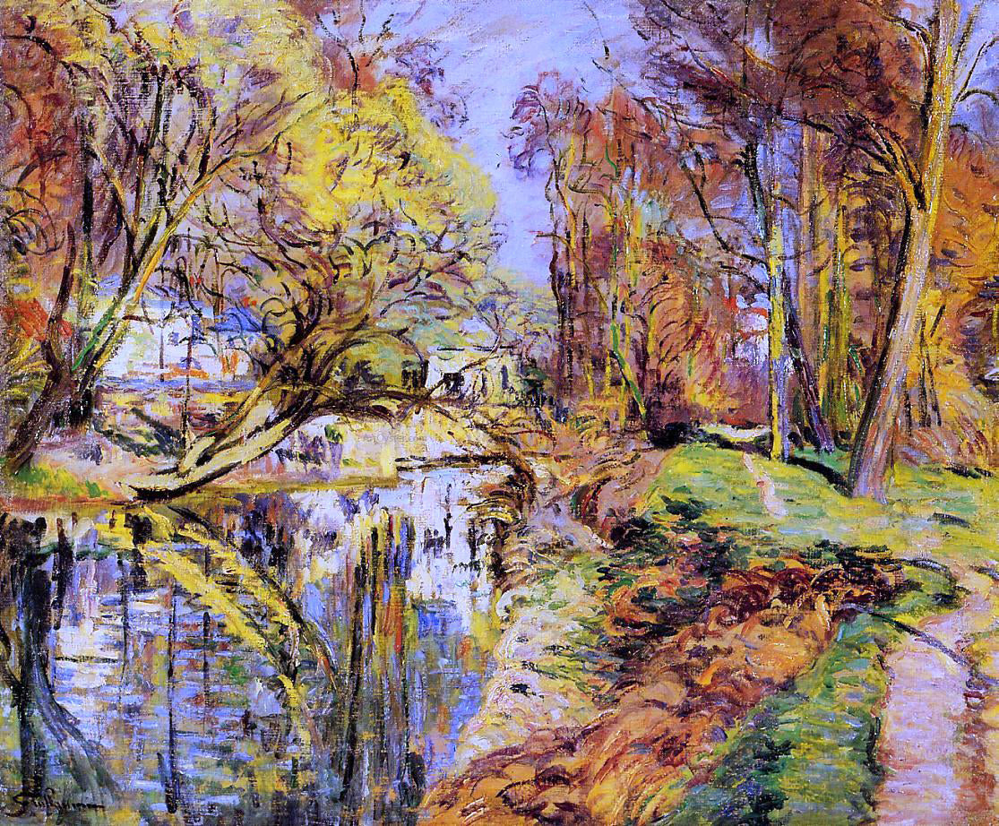 Armand Guillaumin The Banks of the Orge at Epiney, Ile de France - Canvas Print