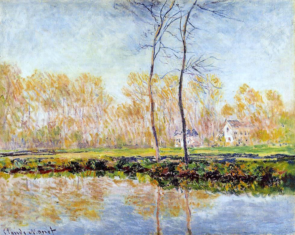 Claude Oscar Monet The Banks of the River Epte at Giverny - Canvas Print