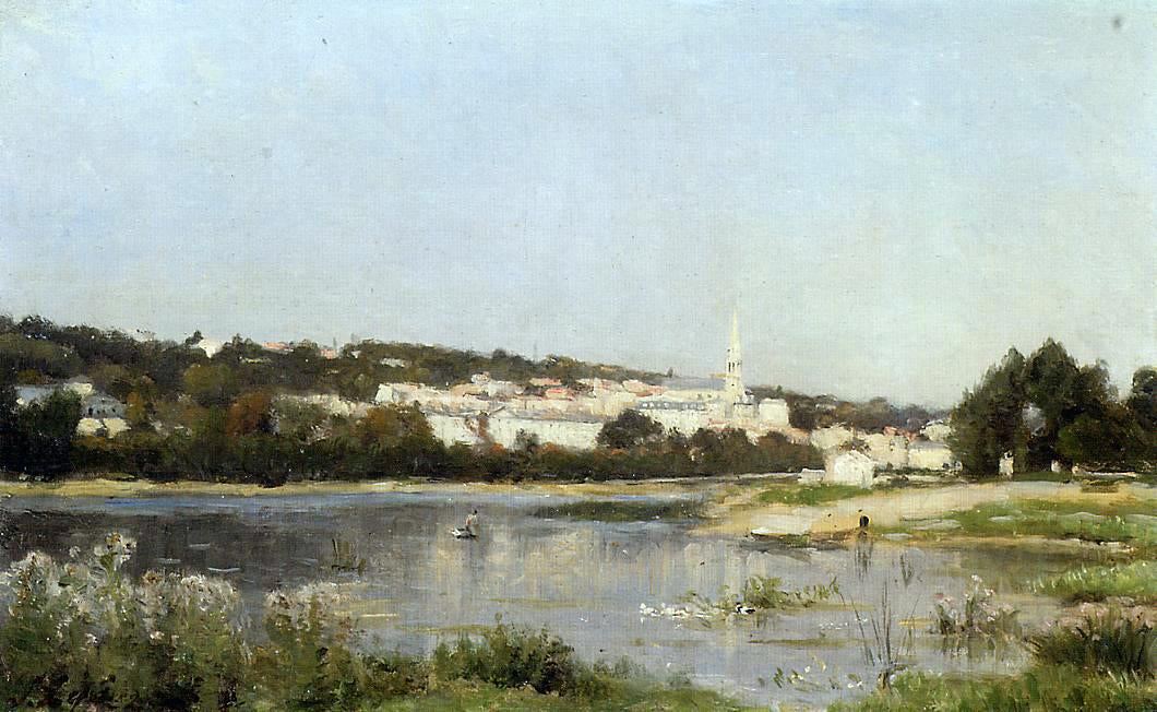 Stanislas Lepine The Banks of the Saine at St. Cloud - Canvas Print