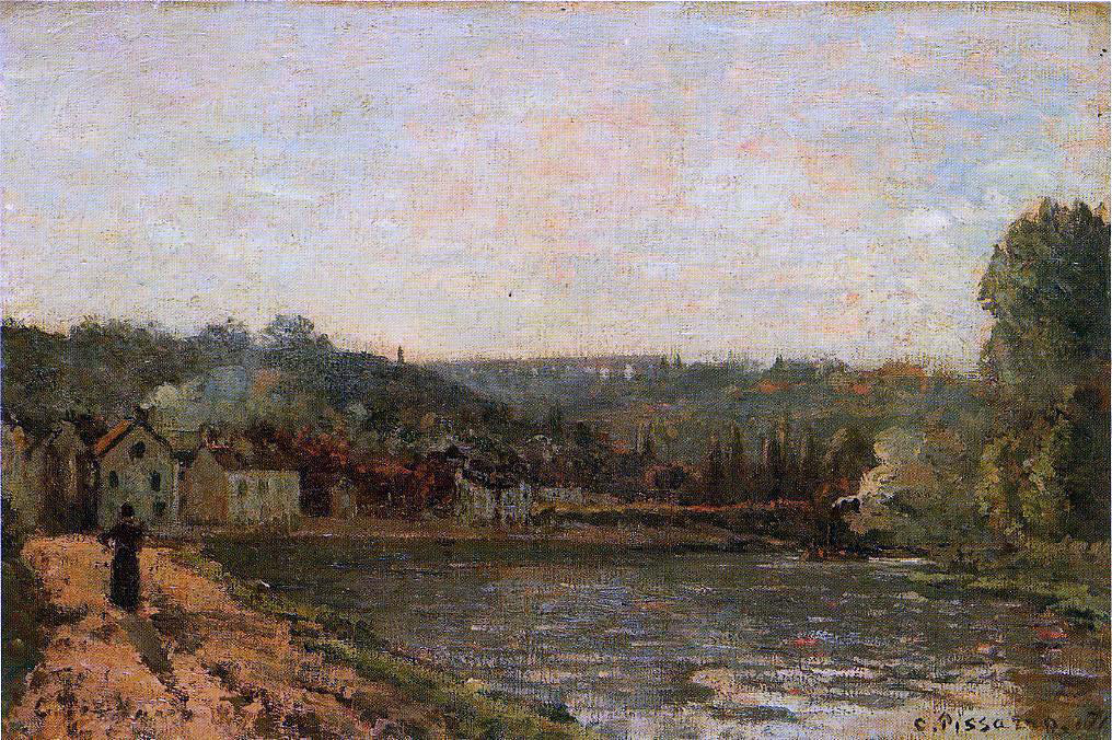 Camille Pissarro The Banks of the Seine at Bougival - Canvas Print
