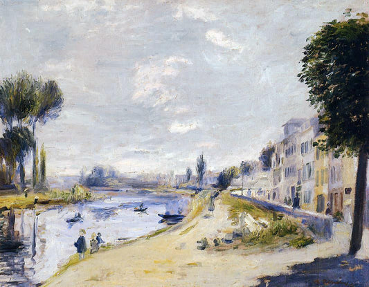 Pierre Auguste Renoir The Banks of the Seine, Bougival - Canvas Print