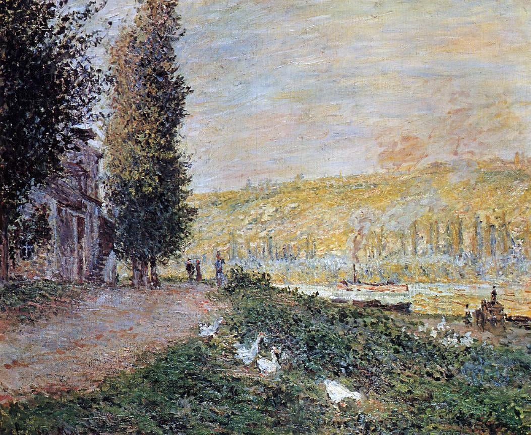 Claude Oscar Monet The Banks of the Seine, Lavacourt - Canvas Print