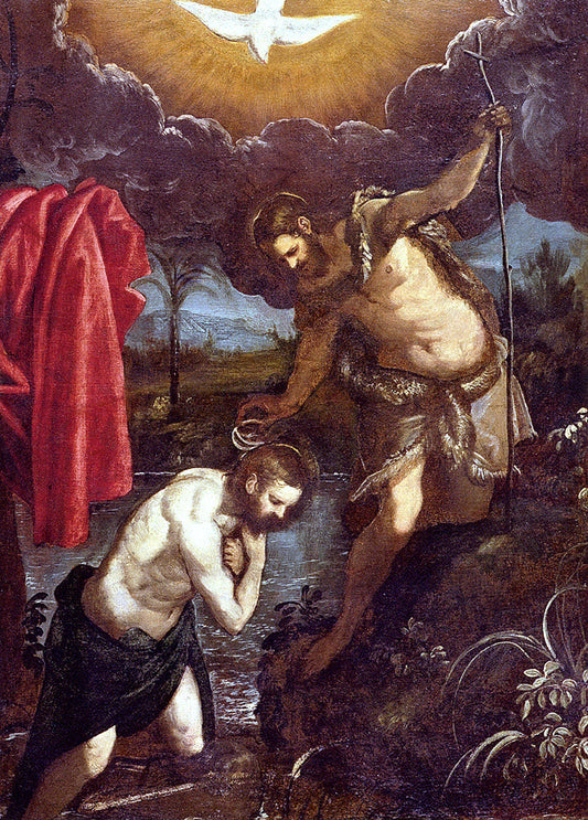 Domenico Tintoretto The Baptism Of Christ - Canvas Print