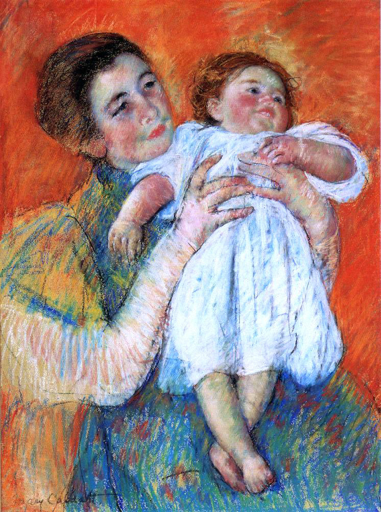 Mary Cassatt A Barefoot Child - Canvas Print