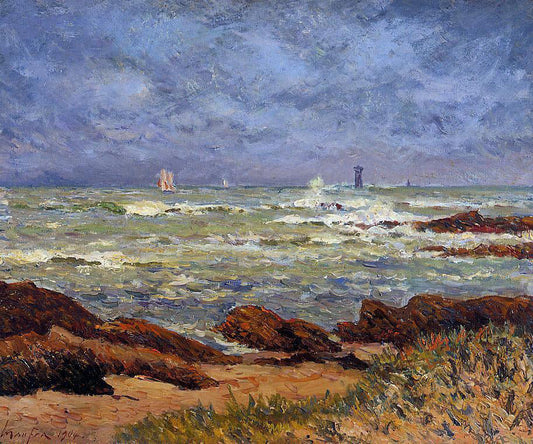 Maxime Maufra The Barges Lighthouse - Canvas Print