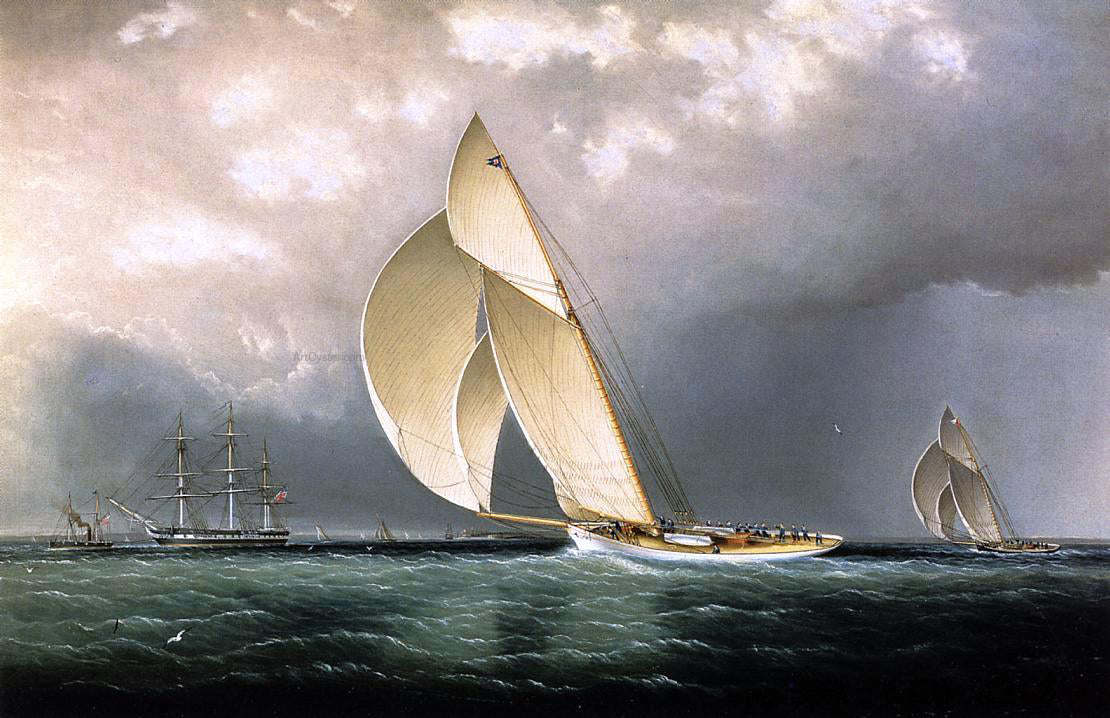 James E Buttersworth The Bark 'Marblehead' Coming into Port - Canvas Print