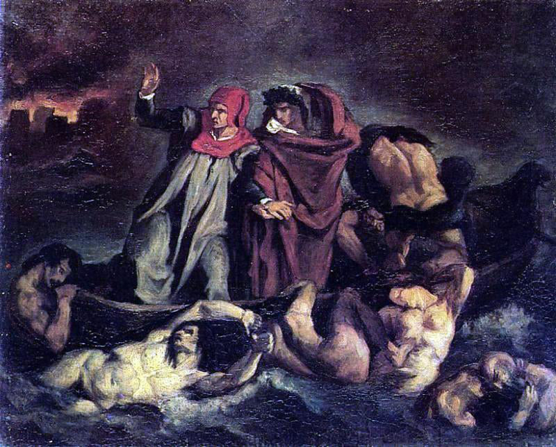 Edouard Manet The Barque of Dante (after Delacroix) - Canvas Print