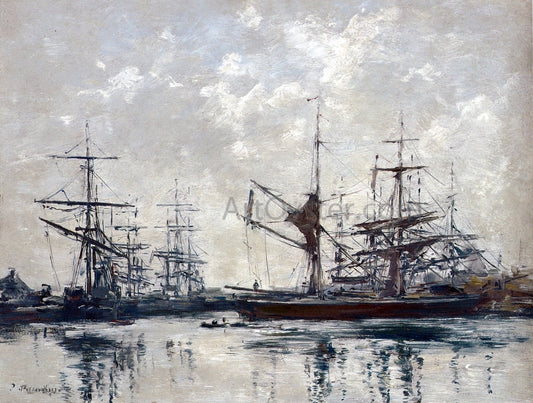 Eugene-Louis Boudin The Basin, Deauville - Canvas Print