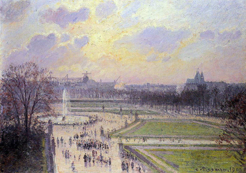 Camille Pissarro The Bassin des Tuileries: Afternoon - Canvas Print