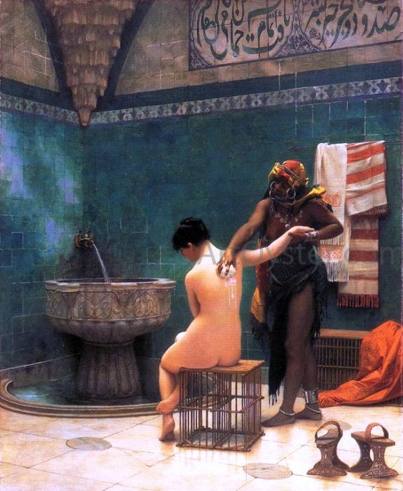 Jean-Leon Gerome The Bath - Canvas Print