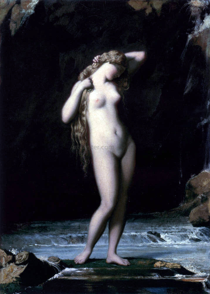 Henri Lehmann The Bather - Canvas Print