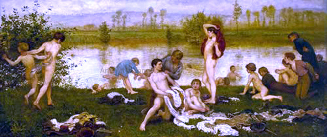 Frederick Walker The Bathers - Canvas Print