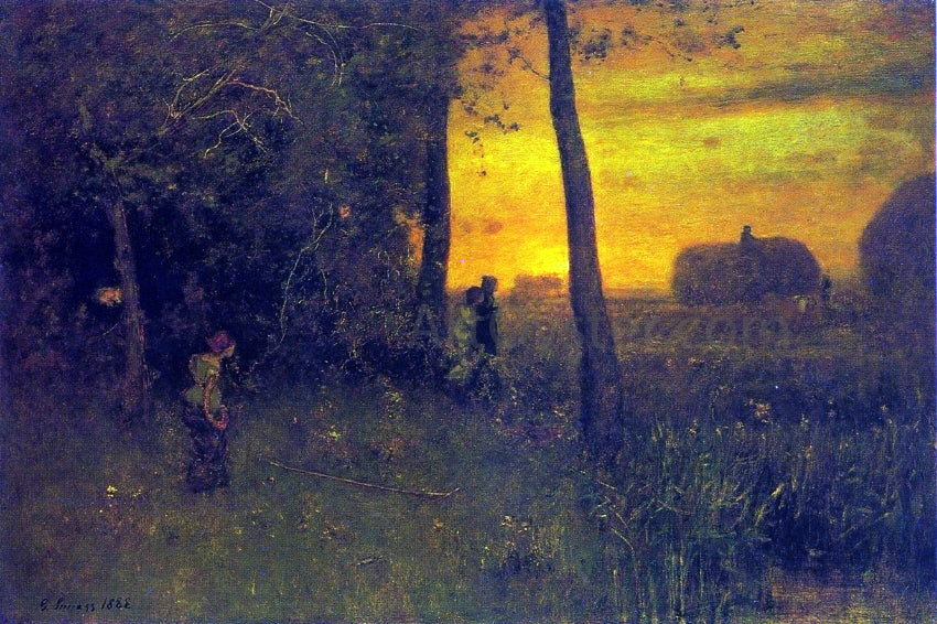 George Inness The Bathers - Canvas Print