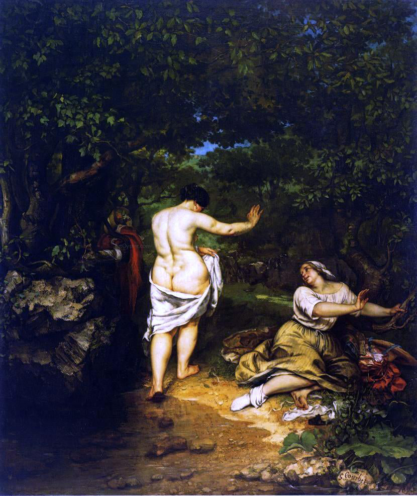 Gustave Courbet The Bathers - Canvas Print