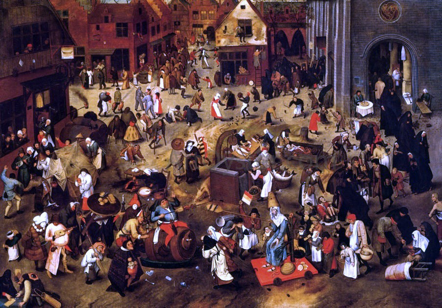 The Younger Pieter Bruegel The Battle Between Lent and Carnival - Canvas Print
