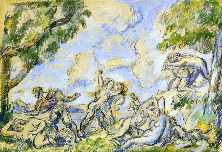 Paul Cezanne The Battle of Love - Canvas Print