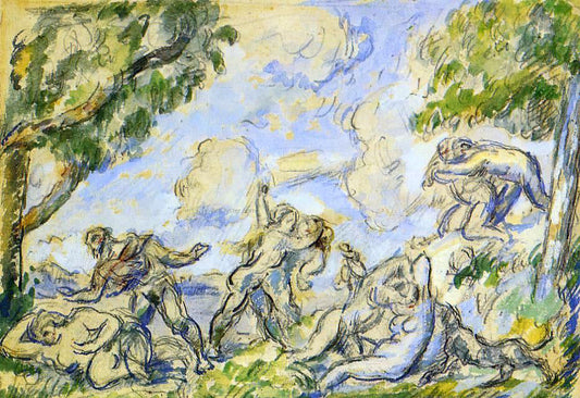 Paul Cezanne The Battle of Love - Canvas Print